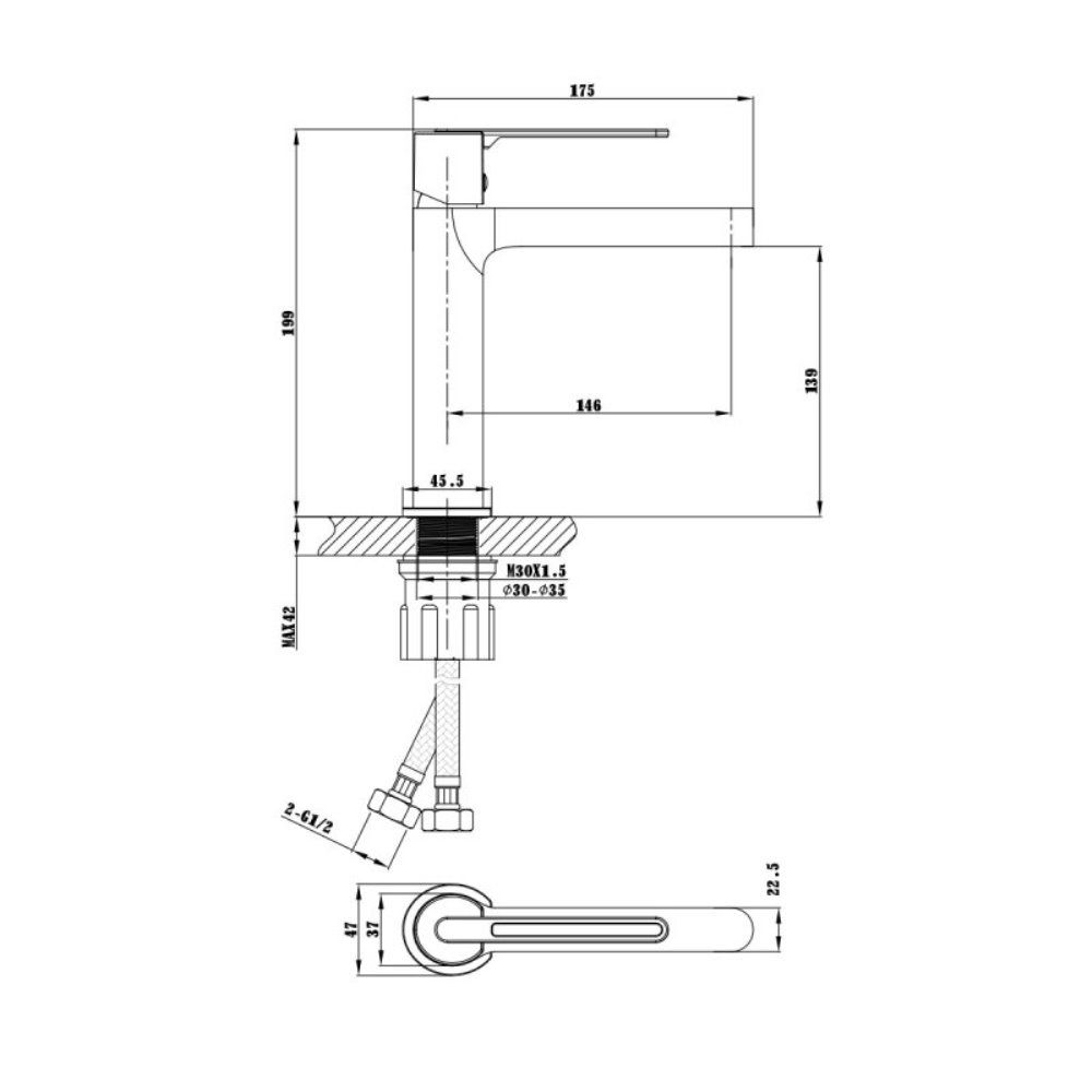 Смеситель для раковины Vincea Rondo Золото матовое — изображение 3