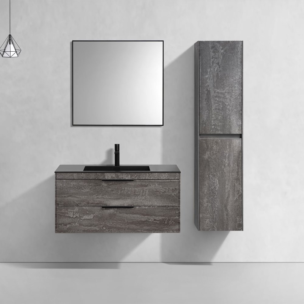 Тумба подвесная Vincea Chiara 2D 100 Камень серый — изображение 2