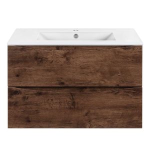 Тумба подвесная Vincea Mia Slim 80 Дерево темное