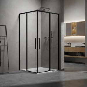 Душевой уголок Vincea Slim Черный / Прозрачное