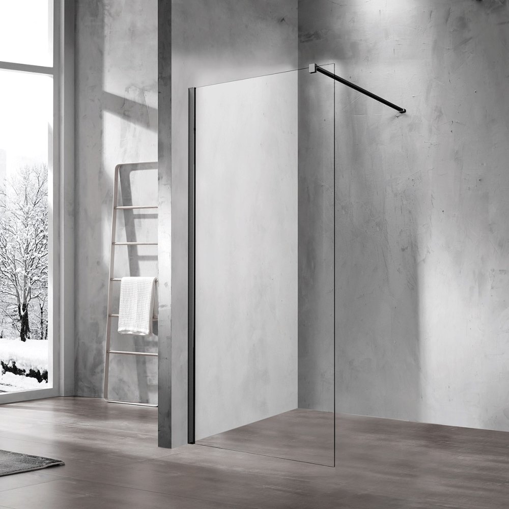 Душевая перегородка Vincea Walk-In Черный / Прозрачное