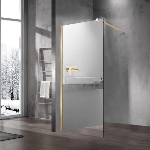 Душевая перегородка Vincea Walk-In Золото матовое / Зеркальное