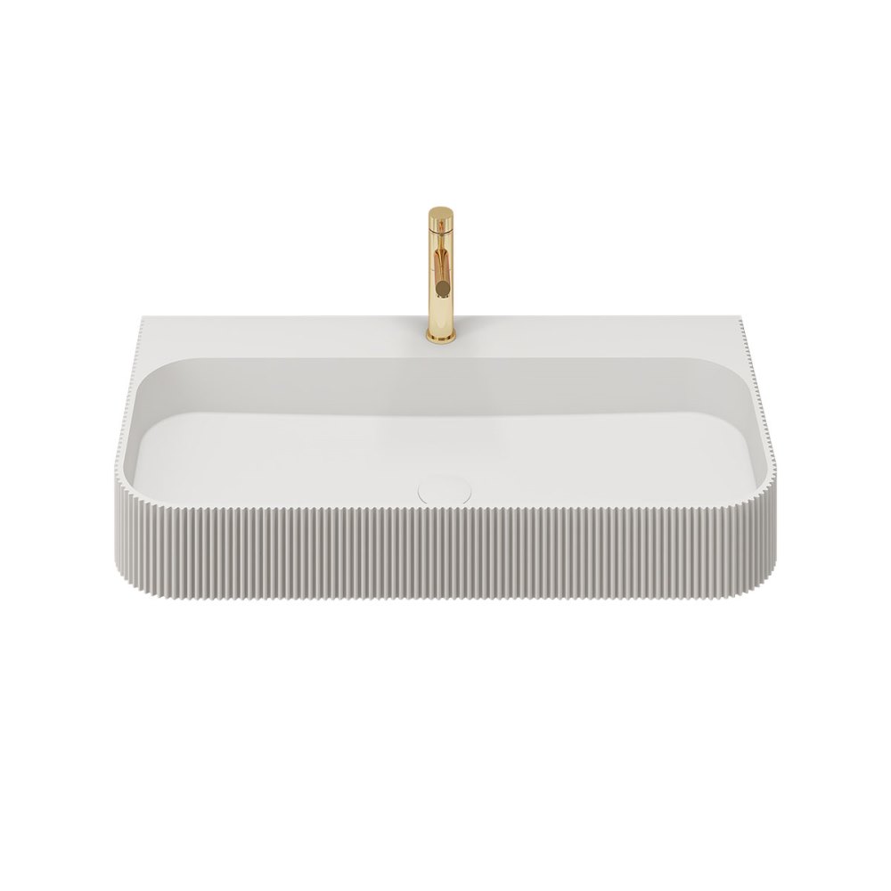 Раковина подвесная Vincea Solid Surface 75 Белый матовый — изображение 4