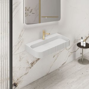Раковина подвесная Vincea Solid Surface 90 Белый матовый
